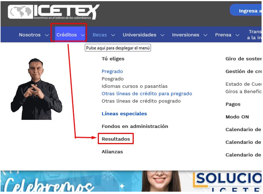 resultados icetex