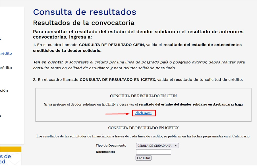 consultar resultados icetex
