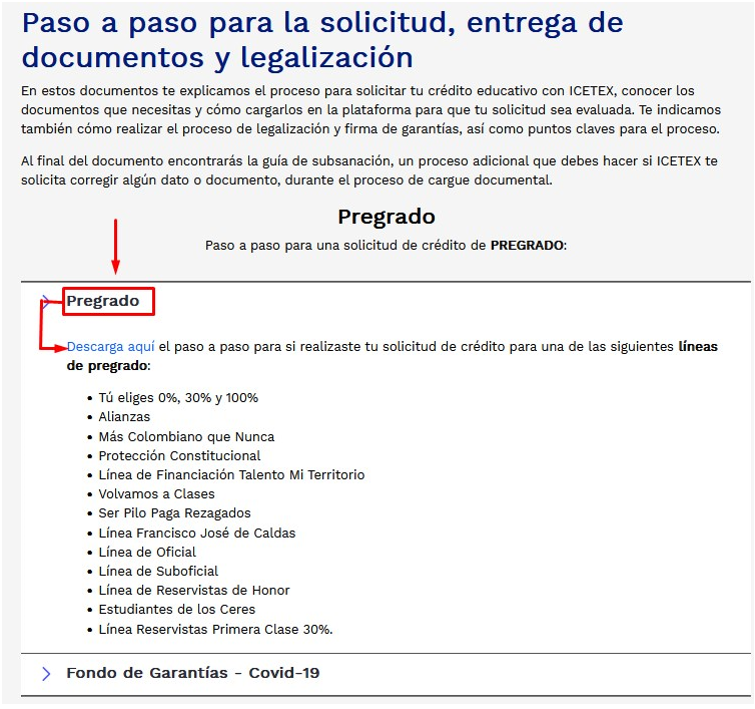 paso a paso solicitud pregrado Icetex